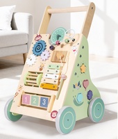 Nouvelle conception de poussette ludique et cuisine d'imitation en bois pour bébés KT1149