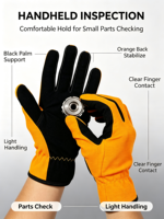 Gants de travail antidérapants HAIYI avec protection dorsale pour le jardinage, la construction et l'industrie