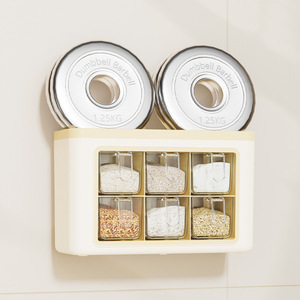 رف بلاستيكي للمطبخ منزلي عالي الجودة منظم حائط متعدد الوظائف طقم تركيبة - Product Image 4