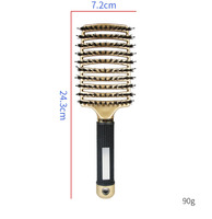 Nouveau produit Explosion peigne en bambou en bois naturel sans poignée peigne à oeufs Portable brosse à cheveux aiguille en acier brosse à cheveux respirante