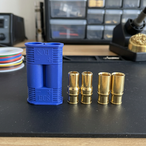 High Current 8mm EC8 Bullet Connector Copper Plated Banana <b>Plug</b> 2P 2-core Female/Male Connectors 500V RC Car ESC Lipo Battery - Product Image 3