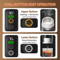 Machine à expresso portable Kingze OEM avec logo personnalisé, batterie détachable, machine à café à capsules, marque privée avec étui de transport