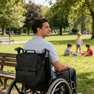 Factory Wheelchair Bags <b>Tool</b> <b>Trolley</b> Bag for Wheelchair Rear Waterproof Large Capacity Lightweight Electric Wheelchair Bags - Product Image 2