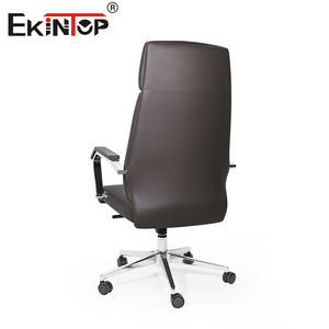 Silla de Oficina Moderna de Cuero Sinonis, Silla Giratoria Ejecutiva Minimalista, Silla de Escritorio con Respaldo Alto para Espacio de Trabajo Profesional - Product Image 3