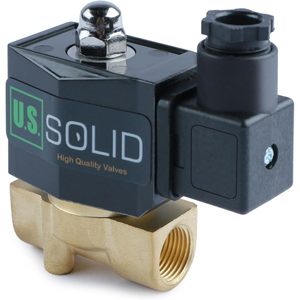 États-Unis Vanne solénoïde électrique en laiton massif de 3/8 po, 12 V CC, normalement fermée, pour air, eau, huile, carburant - Product Image 2