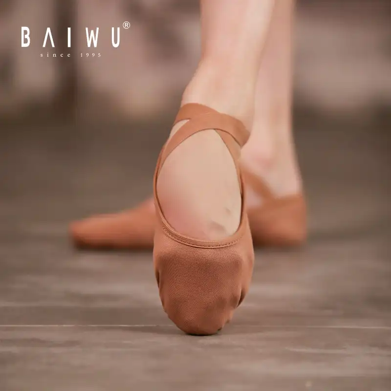 121131006 Baiwu 2021 Großhandel Stretch Canvas Balletts chuhe