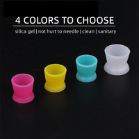 300 pièces, gobelets d'encre de tatouage en Silicone, taille moyenne, maquillage Permanent, Pigment, récipient jetable, accessoires de tatouage, support d'encre, tasse