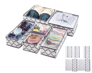 Foldable closet storage organizer underwear drawer organizers boxes