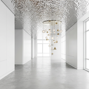 Panneaux de plafond rectangulaires en aluminium sur mesure, anti-corrosion, étanches, pour décoration intérieure moderne - Product Image 1