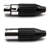 Connecteur XLR 3 broches mâle/femelle avec filetage interne pour câble audio DMX, microphone, système audio Hi-Fi, réparation DIY