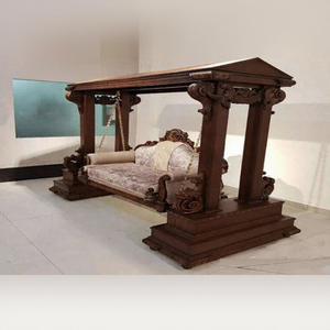 Columpio Moderno de Madera de Teca Sólida India - Columpio Interior Resistente para Área de Descanso, Tamaño y Color Personalizables, DST EXPORTS - Product Image 1
