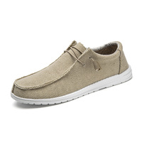 Mocassins en toile grande taille personnalisables pour hommes, respirants, légers, toutes saisons, à enfiler, confortables, chaussures de pêcheur avec semelle intermédiaire en EVA