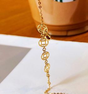 Xinfly - Juego de Joyería Clásica de Oro Puro de 18k con Brazalete de la Buena Suerte para Mujer, Regalo de Cumpleaños - Product Image 3