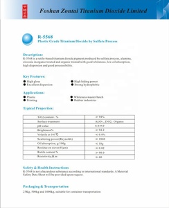 Phật Sơn Zontai Nhựa Lớp Rutile Titanium Dioxide R-5568 Tio2 PANZHIHUA - Product Image 3