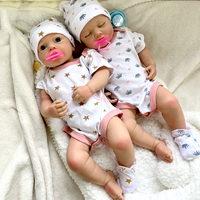 Poupée Reborn en Silicone Souple de 18 pouces, Loulou Garçon Fille, au toucher doux comme un vrai bébé, pour collectionneurs et artistes, non peinte, avec sucette