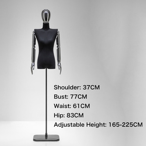 <span class=keywords><strong>Mannequin</strong></span> de <span class=keywords><strong>couture</strong></span> femme demi-corps en mousse et tissu, réglable, pour présentation de vêtements, prix abordable - Product Image 5