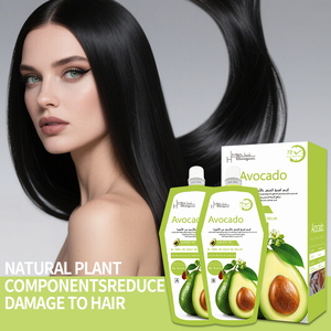 500 ml*2 OEM Huile capillaire noire à l'<span class=keywords><strong>avocat</strong></span>, formule professionnelle non tachante pour le cuir chevelu, coloration brillante pour tous types de cheveux - Product Image 4