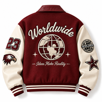 Blouson universitaire vintage personnalisé en feutre avec broderie chenille et sergé, style baseball, pour l'hiver – Fabricant