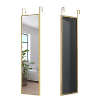 Mode moderne, forme rectangulaire, cadre métallique, miroir sur pied sans poinçon, feuille de verre suspendue au mur pour décoration de mariage