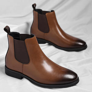 Botas Chelsea Puntiagudas de Primera Calidad para Hombre, Estilo Nuevo 2026 - Botas Británicas de Cuero Casuales para Hombre de Negocios - Product Image 1