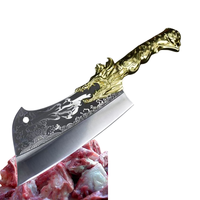 Fabriqué en Chine, le Fire Dragon Extended Kitchen Bone Chopper est un couteau de chef populaire au design personnalisé.