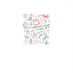 Camiseta navideña para profesores, diseño de temporada festiva para enseñar, color blanco, talla para adultos - Product Image 2