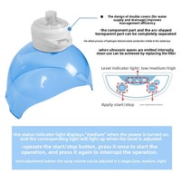 Masque LED à l'hydrogène 3 lumières pour rajeunissement de la peau, masque à l'hydrogène pour une peau douce, hydratant, blanchissant, utilisation portable pour la maison et les salons de beauté