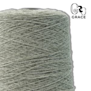 Benang Chenille Glitter 95 poliester 5 perak ne 12Nm benang Chenille celup dan putih mentah anti-serabut - Product Image 3