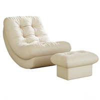 Fauteuil inclinable à bascule de détente individuel en flanelle, mobilier de maison moderne et simple pour balcon, chambre, salon, hôtel, villa