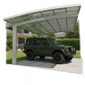 Nouvelle conception YULANSHI, abri <span class=keywords><strong>de</strong></span> voiture en aluminium imperméable, arche naturelle, toit en polycarbonate, revêtement anti-UV, abri pour une seule voiture - Product Image 1