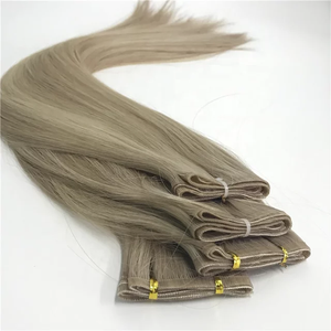 ผมต่อแบบเส้นแบน รุ่น Jasmine beauty 12A แบบ New Double Drawn Weft  ผมแท้ Remy จากรัสเซีย  100%  พร้อม Skin Pu Weft - Product Image 1
