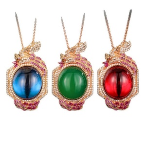 High Quality Eco-friendly Copper 14K Gold Filled Oval Cut 18*20 Imitation Geometric Pendant Necklace for Women Tu - Product Image 1