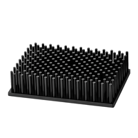 Hitam Anodized 120mm aluminium Pin Fin Heat Sink pasif pendingin untuk LED Driver & modul daya industri