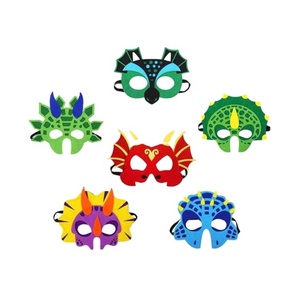 Promotional Custom Birthday Party Cartoon Animal Felt Eye Mask Halloween Decoration Party Mask