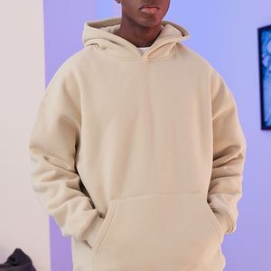 Sudadera con capucha de algodón pesado esencial cálida de invierno Logotipo de marca personalizado Ropa de calle para hombre Sudaderas con capucha de gran tamaño - Product Image 2