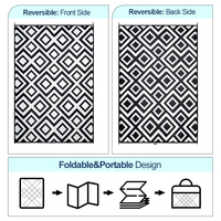 Bester Online-Service für langlebige reversible PP Stroh Patio Picknick RV Outdoor Matten Wasch bare Teppiche für Camping