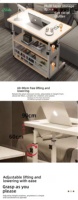 Mesa Plegable para Portátil Wayon con Altura Ajustable, Ruedas y Estante de Almacenamiento, Escritorio Portátil para Dormitorio u Oficina