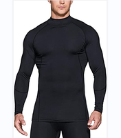 Top vente Logo personnalisé à séchage rapide Compression à manches longues Rash Guard UPF 50 + col montant pour la natation Water Surf