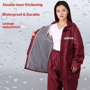 Ensemble imperméable et <span class=keywords><strong>pantalon</strong></span> de <span class=keywords><strong>pluie</strong></span> en tissu Oxford pour hommes et femmes, idéal pour la protection professionnelle en service (vente en gros) - Product Image 6