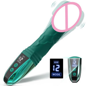 LEDディスプレイ12パワフル振動Gスポットディルドバイブレータークリトリスオナニーセックスおもちゃリアルアナルディルド女性用 - Product Image 1