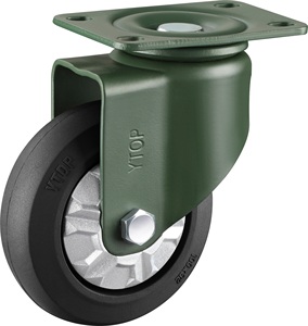 YTOP 3 Zoll Bohrloch-Befestigung Gummi-Roller mit Bremse leichte Last tpr-Radroller - Product Image 3