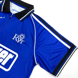 Áo Polo bóng đá cổ nửa khóa kéo, logo tùy chỉnh cổ điển, áo đấu bóng đá <span class=keywords><strong>retro</strong></span> có cổ, áo thun dệt kim, áo Polo bóng đá có tên đội - Product Image 3