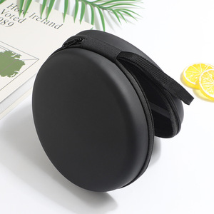 Sac de rangement pour écouteurs EVA, étui noir portable pour écouteurs avec fermeture éclair pour accessoires numériques - Product Image 3