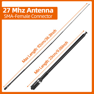 Antenne télescopique CB 27 MHz ABBREE SMA-Femelle pour talkie-walkie Baofeng Quansheng UV-K5 <span class=keywords><strong>Iradio</strong></span> Radtel - Product Image 2
