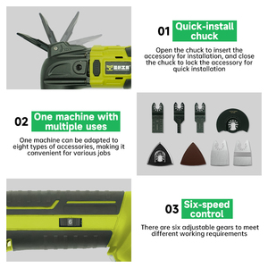 Outil oscillant multi-usages sans fil à batterie lithium, vitesse variable, pour les bricoleurs et les charpentiers, fabrication OEM/ODM - Product Image 4