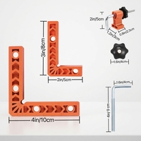DIY Pince de fixation à angle droit 3/4/6/8 pouces, outil de positionnement auxiliaire en L à 90 degrés pour panneaux, outil de serrage pour le travail du bois