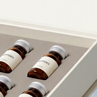 Boîte rigide en carton blanc personnalisée pour flacons de peptides, 10 flacons, doublure en éponge, logo estampé à chaud, impression offset