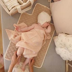 Tapis à <span class=keywords><strong>langer</strong></span> personnalisé écologique doux et confortable pour nouveau-né Produits de voyage pour bébé matelassé Coussin à <span class=keywords><strong>langer</strong></span> vente directe - Product Image 5