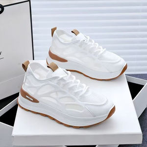 OEM & ODM Baskets blanches en maille respirante pour femmes, chaussures de sport décontractées, polyvalentes, à semelle souple, antidérapantes et absorbant les chocs - Product Image 5