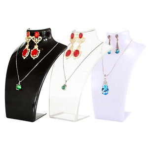 Expositor de Plástico Multicolor para Collares, Modelo de Cuello de Maniquí para Exhibición de Pendientes, Colgantes y Joyería - Product Image 2